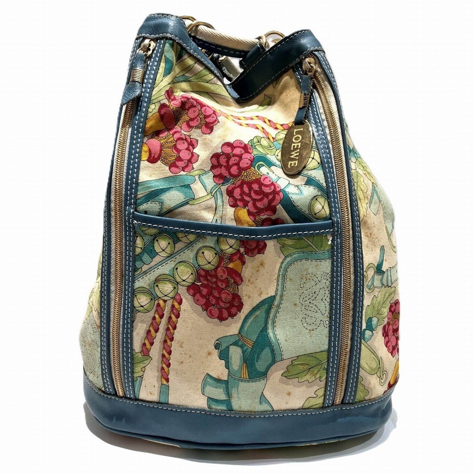 Loewe Botanical Backpack, Canvas & Leather