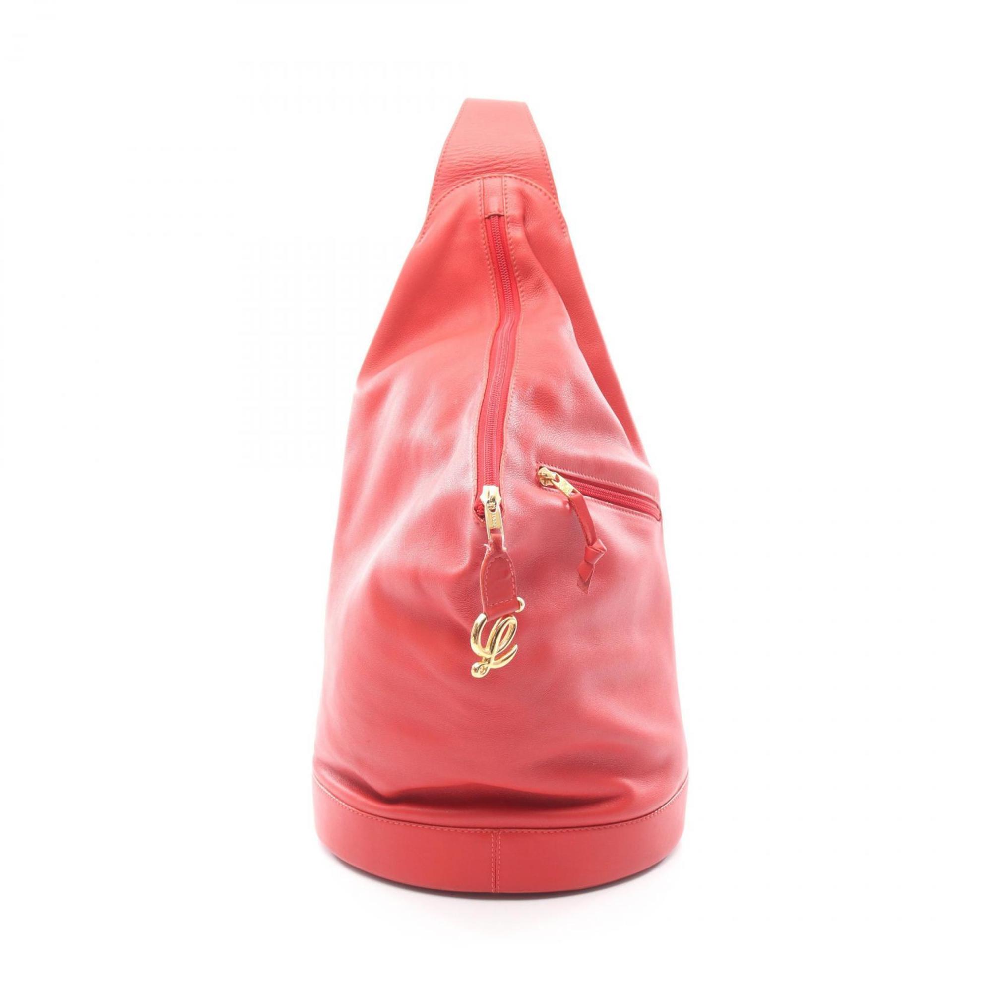 LOEWE Anton Backpack/Handbag in Leather, Women's, Red