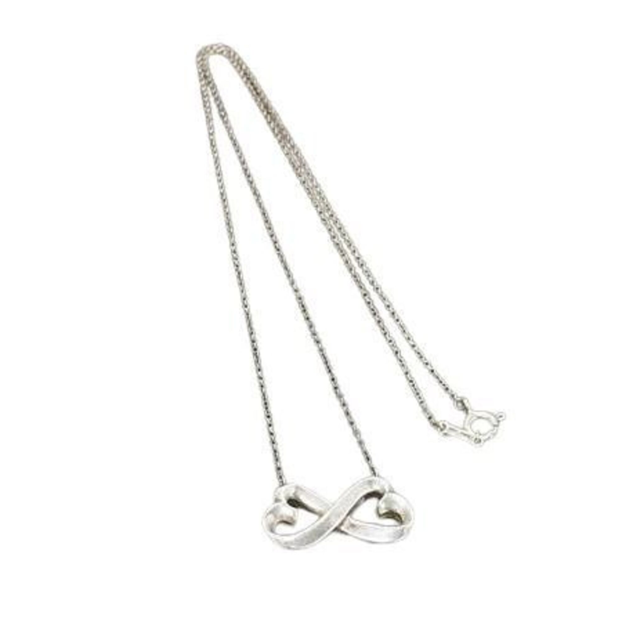 TIFFANY & Co. Tiffany Paloma Picasso Double Loving Heart Necklace SV925 Women's
