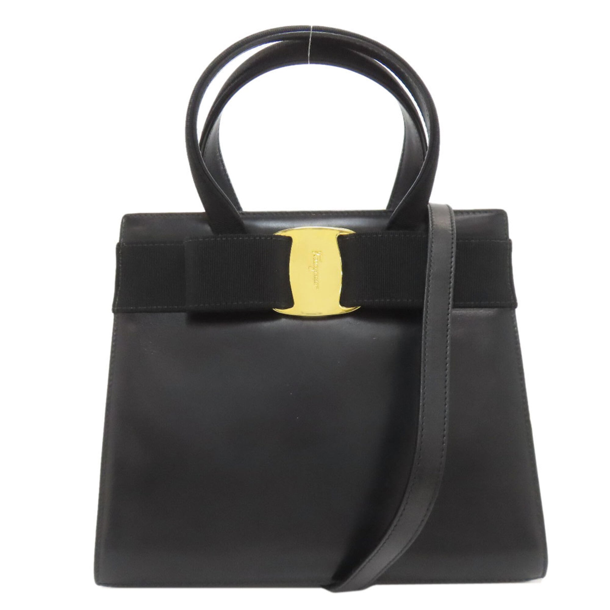 Salvatore Ferragamo Vara Ribbon 2-Way Handbag Leather Women's