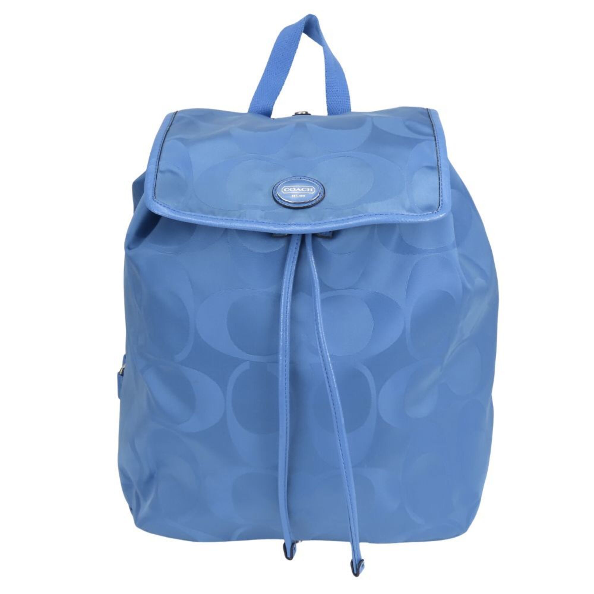 Coach Backpack/Daypack Signature F77350 Nylon Leather Blue Women's COACH