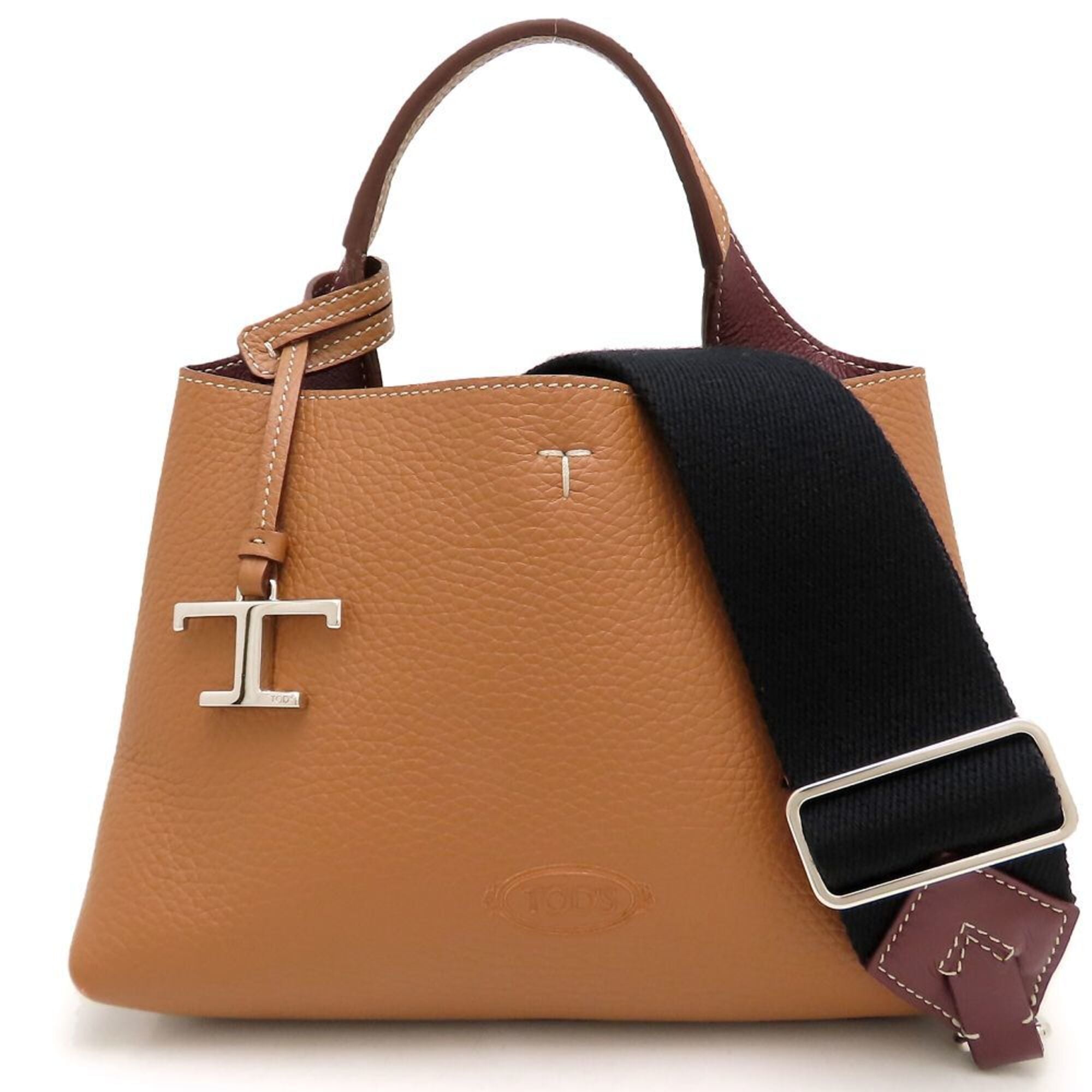 Tod's TOD’S Tod’s Leather Bag Micro T Timeless 2-Way XBWAPAEL000QRI9P13 Handbag Brown Women’s 353266