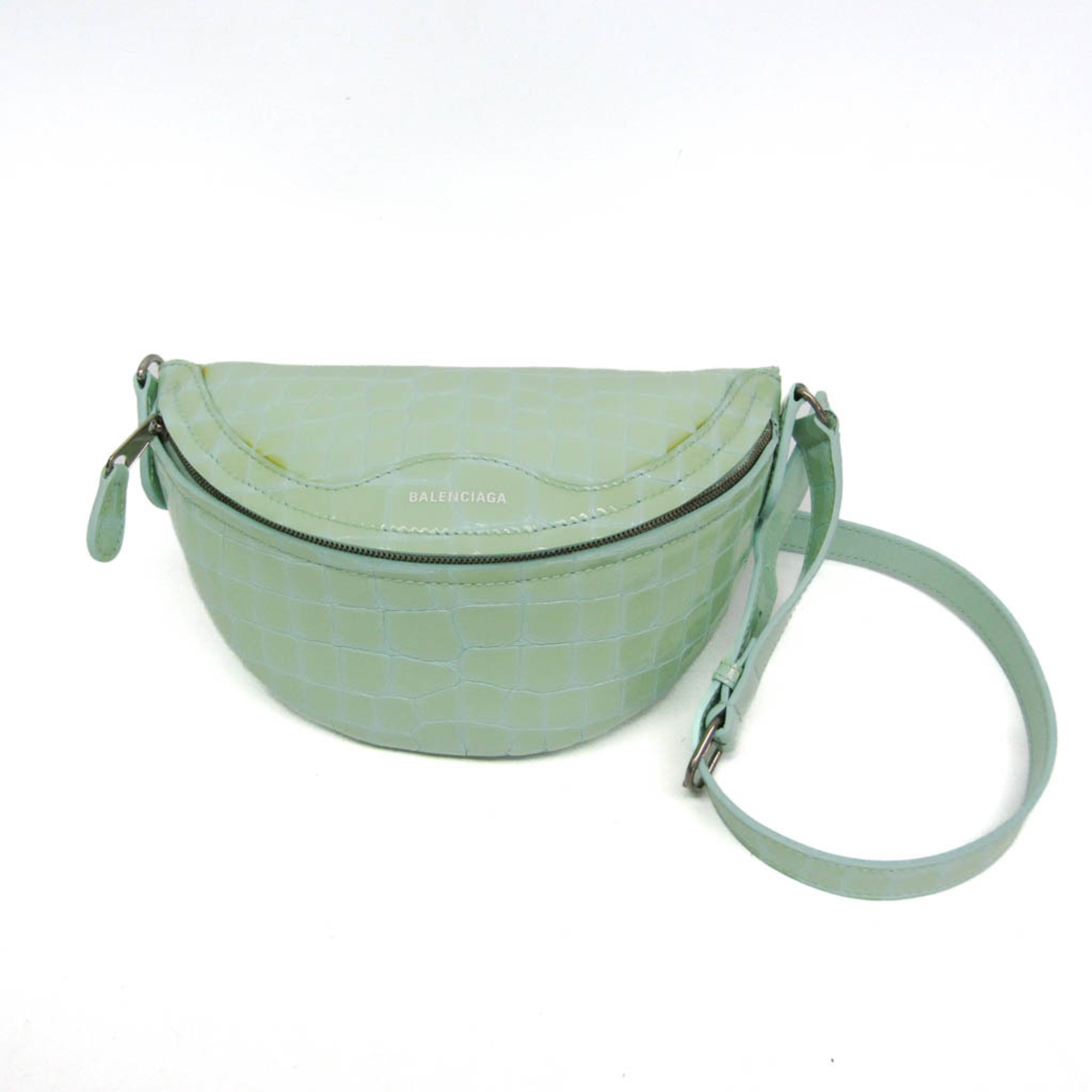 Balenciaga 565510 Men,Women Leather Shoulder Bag,Sling Bag Light Green,Mint Blue