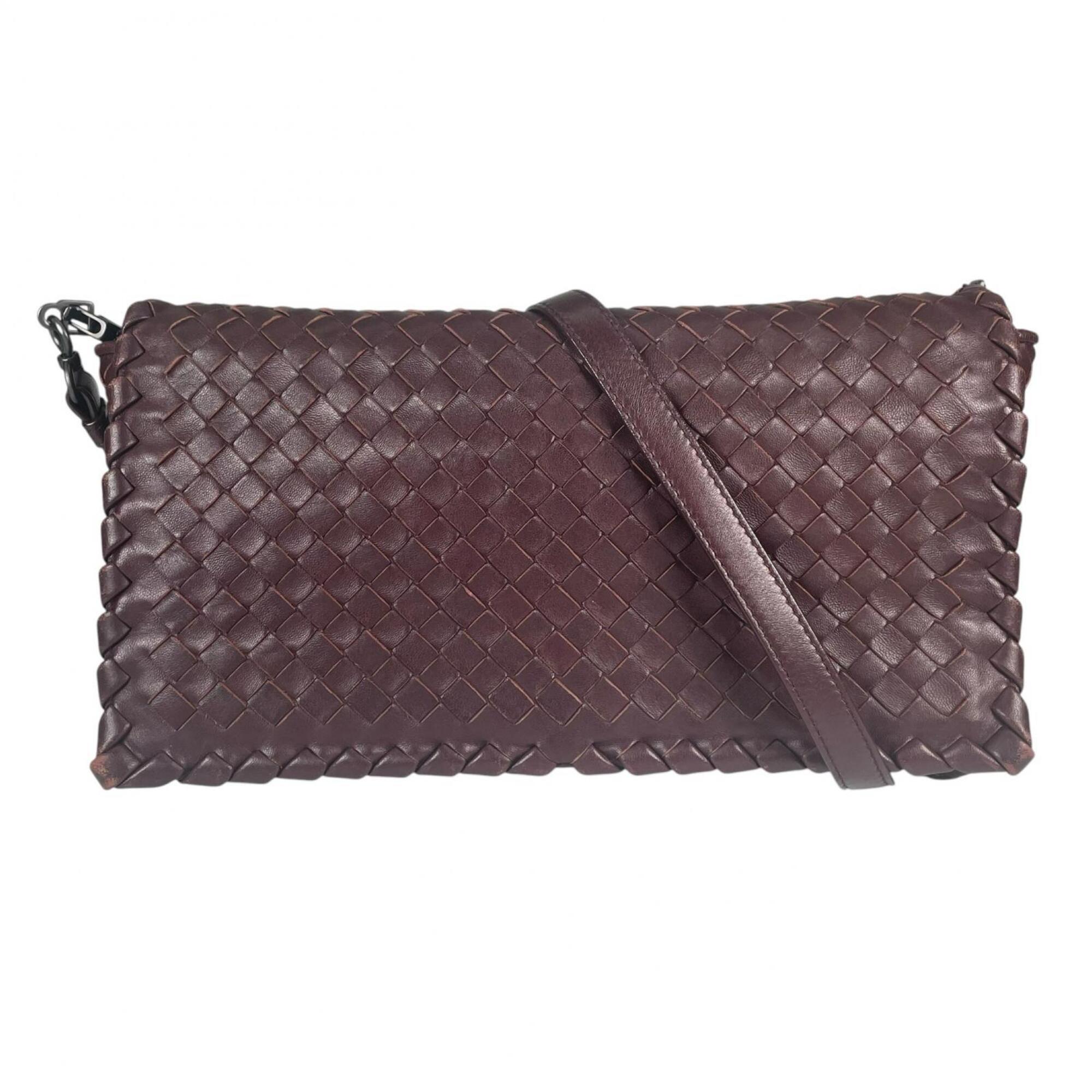 BOTTEGA VENETA Bottega Veneta Intrecciato Shoulder Bag Leather Brown Women's