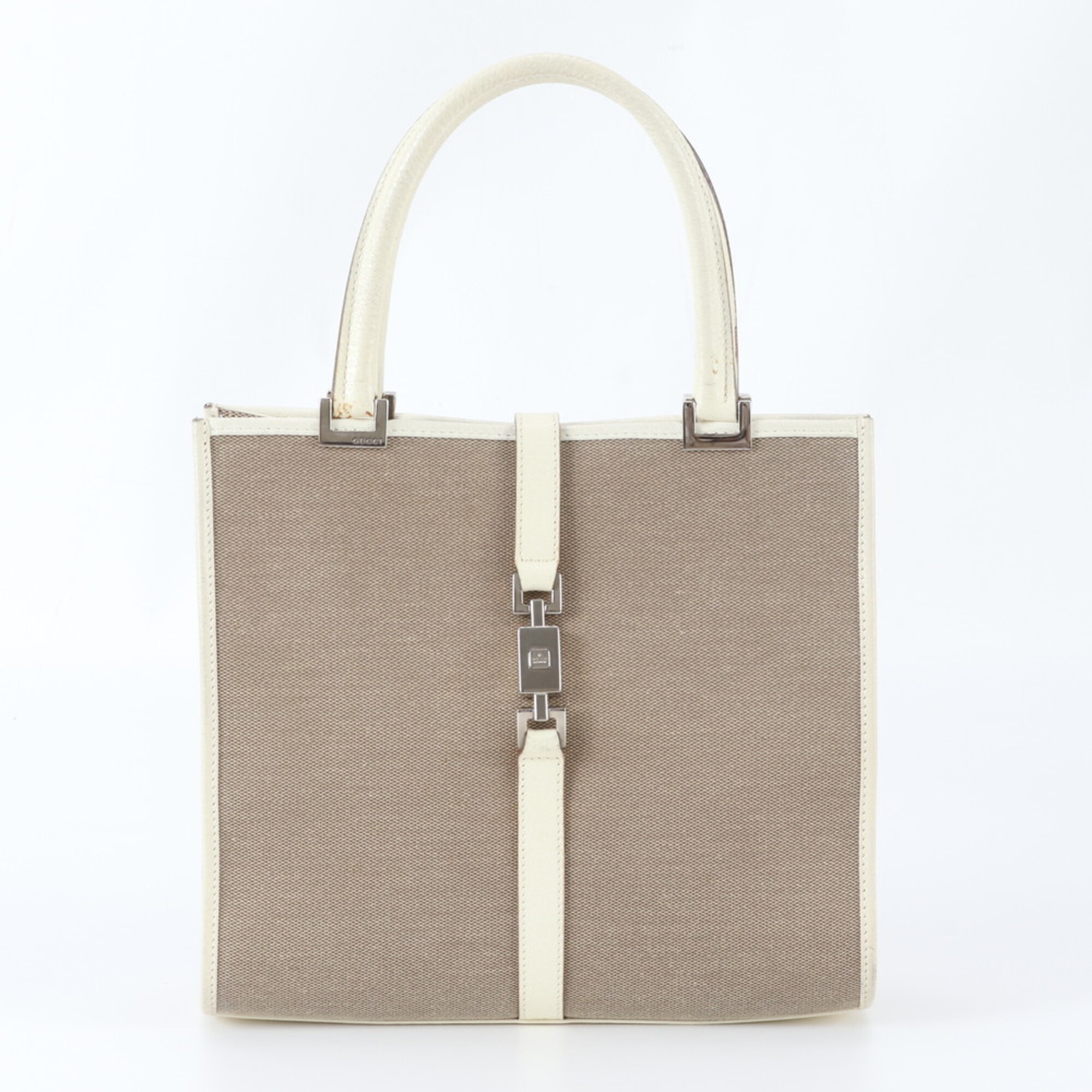 Gucci Jackie 002 1065 Leather Tote Bag Handbag Shoulder Silver Hardware Women's