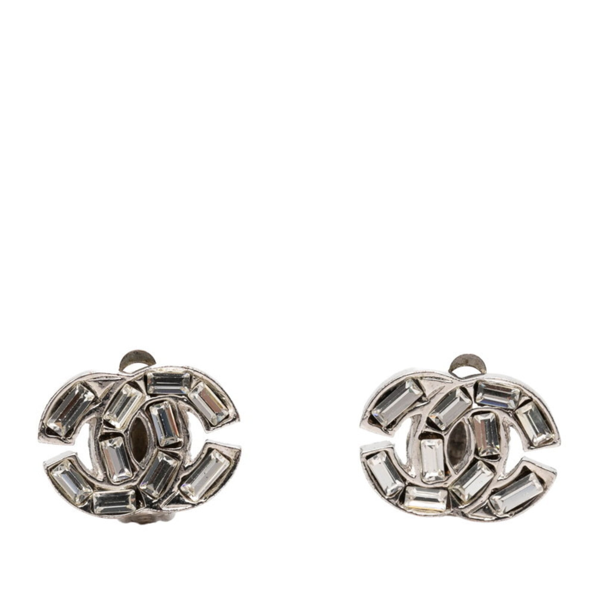 Chanel Coco Mark Bijou Earrings, Silver Metal, Women's CHANEL