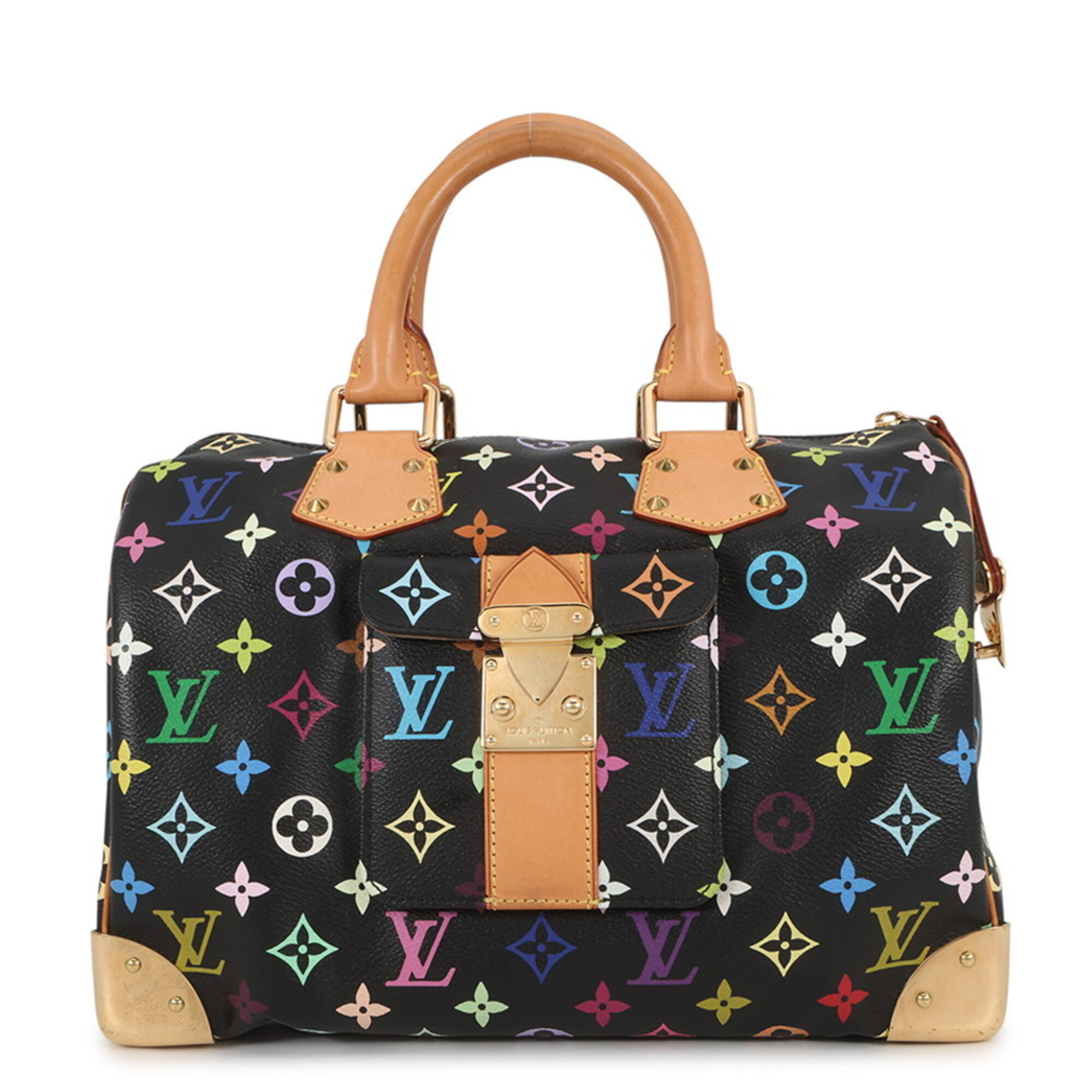 Louis Vuitton Monogram Multicolore Speedy 30 Handbag M92642 LOUIS VUITTON Black Women's