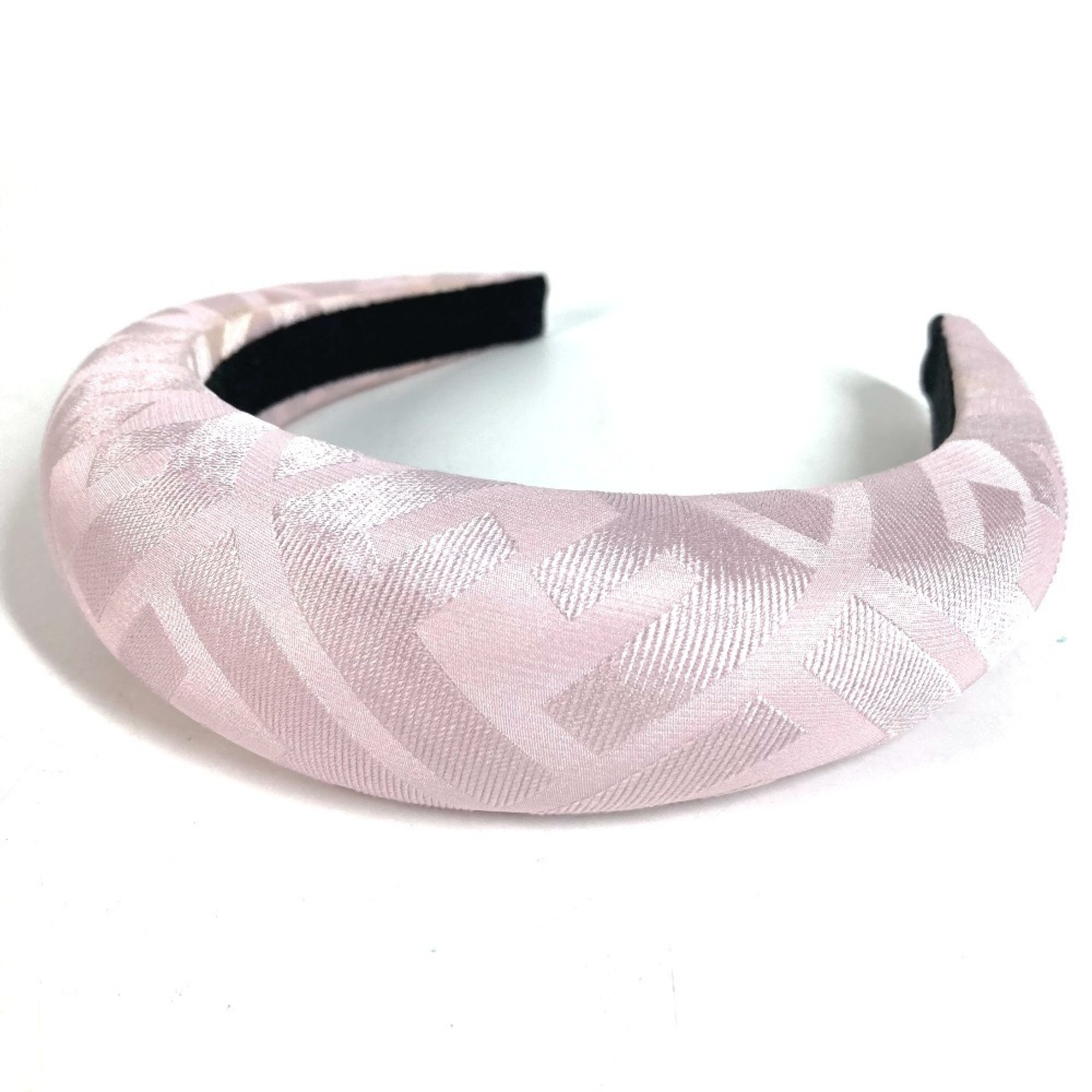 FENDI Zucca Logo Headband Hairband Hair Accessory Canvas Women's Pink
