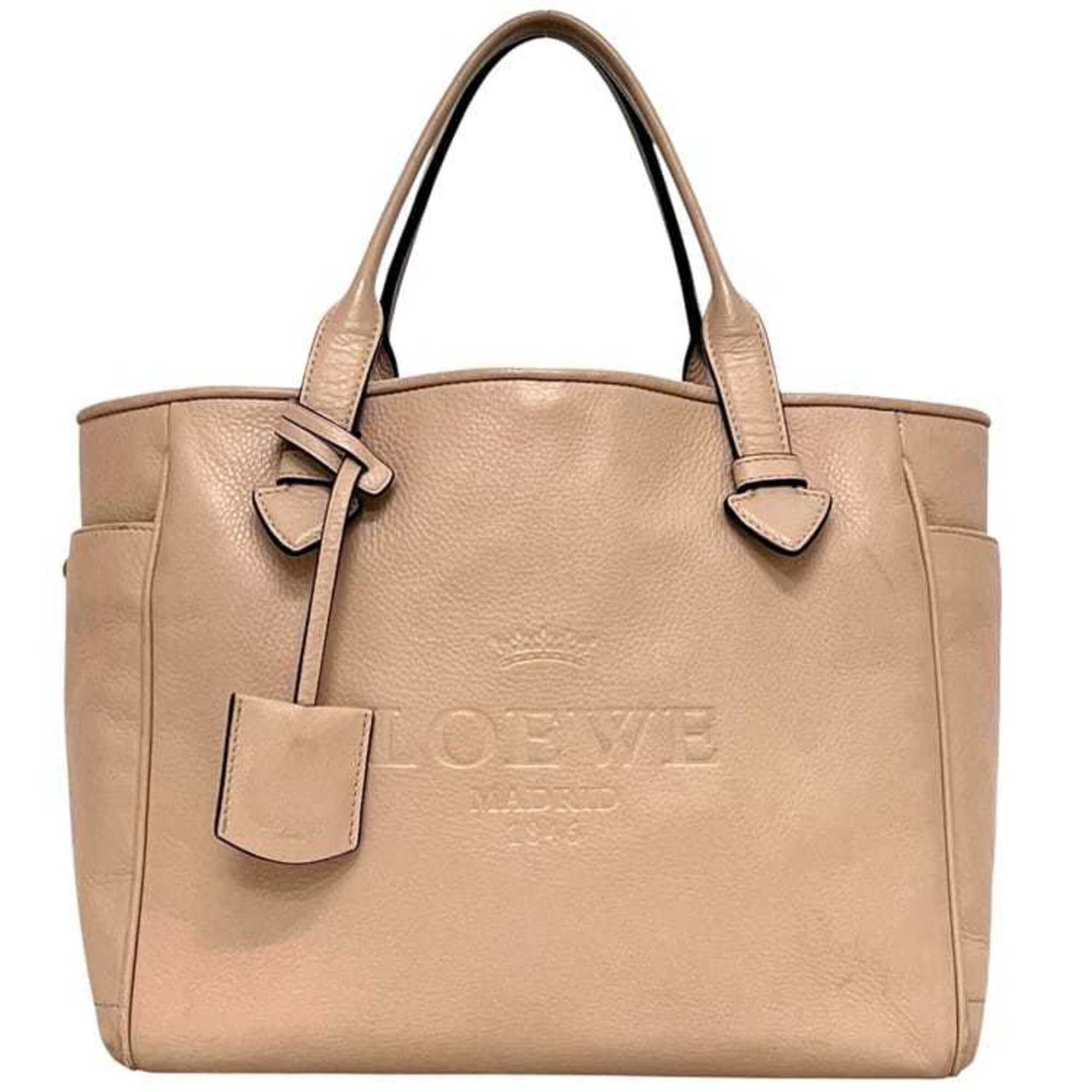 Loewe tote bag, pink beige leather, 340912 LOEWE