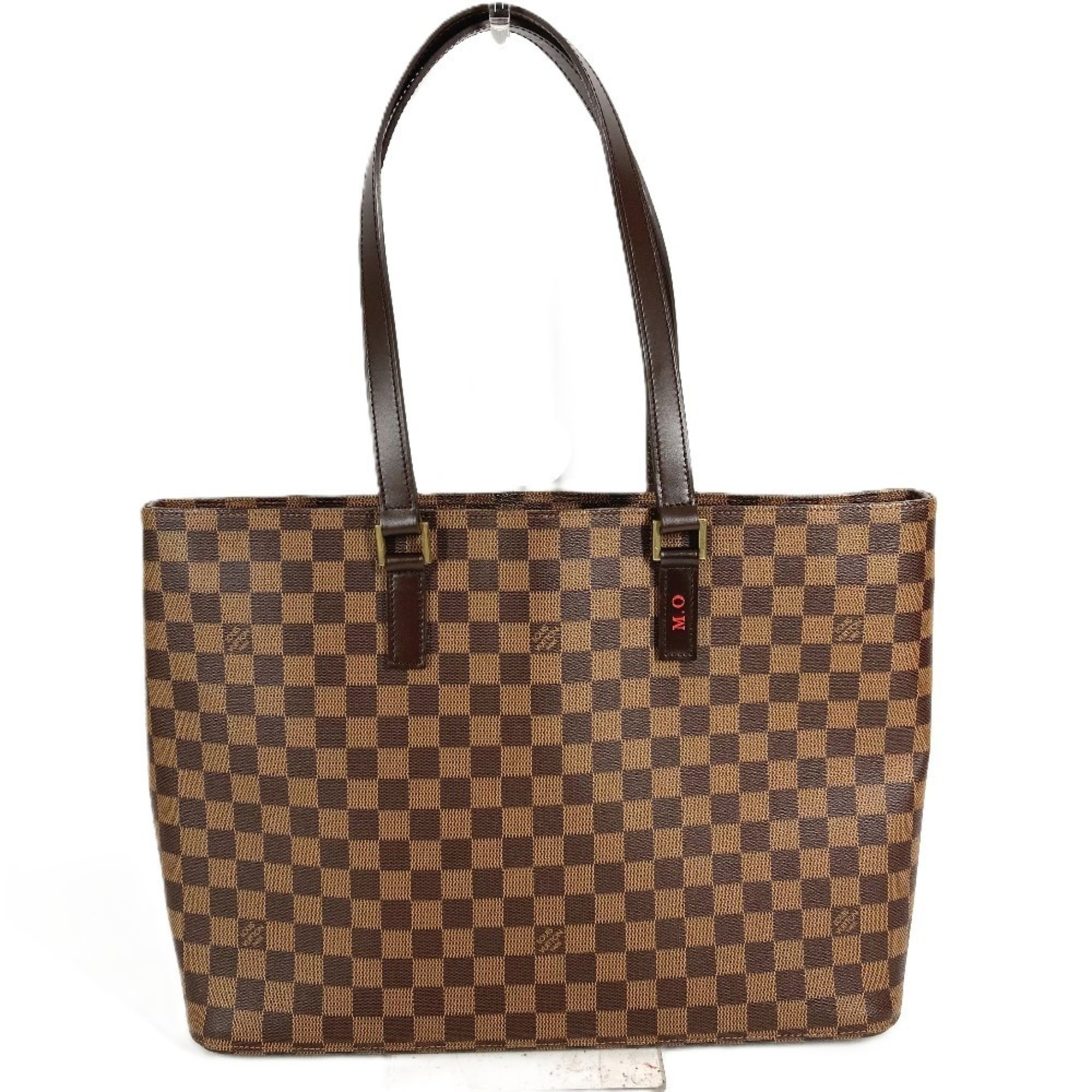 LOUIS VUITTON N51156 Damier Luco Bag Tote Shoulder Canvas Men's Women's Ebene Brown